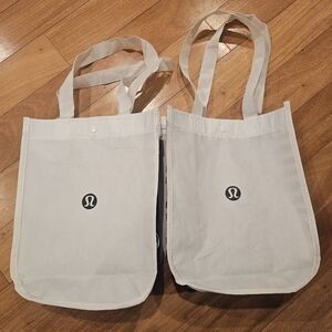 Lululemon Reusable Shopping Bags Set Of 2